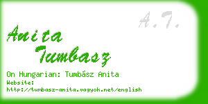 anita tumbasz business card