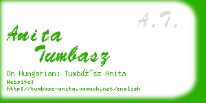 anita tumbasz business card